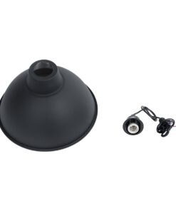 GLOBOSTAR® LOUVE 01176 Vintage Κρεμαστό Φωτιστικό Οροφής με Ντουί 1 x E27 AC 220-240V IP20 - Μαύρο & Ασημί - Μ40 x Π40 x Υ30cm 20 01176 11