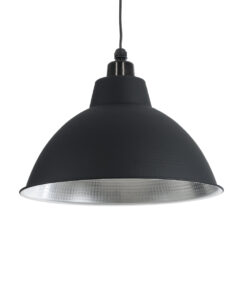 GloboStar® GLOBOSTAR® LOUVE 01176 Vintage Κρεμαστό Φωτιστικό Οροφής με Ντουί 1 x E27 AC 220-240V IP20 - Μαύρο & Ασημί - Μ40 x Π40 x Υ30cm