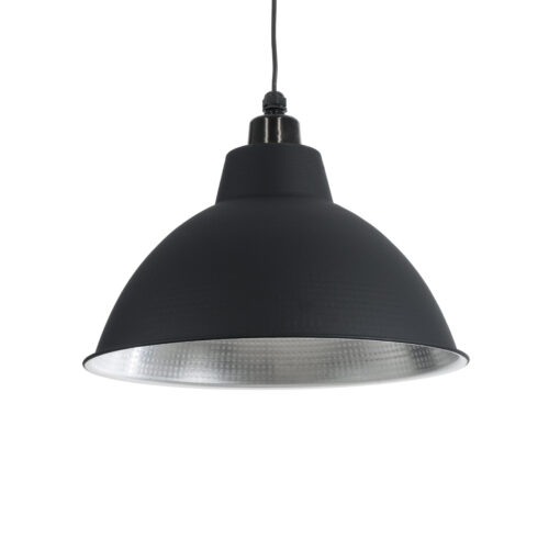 GloboStar® GLOBOSTAR® LOUVE 01176 Vintage Κρεμαστό Φωτιστικό Οροφής με Ντουί 1 x E27 AC 220-240V IP20 - Μαύρο & Ασημί - Μ40 x Π40 x Υ30cm