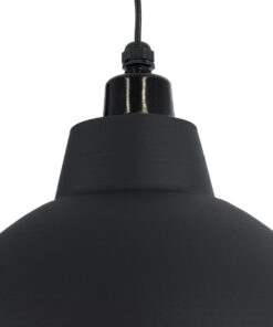 GLOBOSTAR® LOUVE 01176 Vintage Κρεμαστό Φωτιστικό Οροφής με Ντουί 1 x E27 AC 220-240V IP20 - Μαύρο & Ασημί - Μ40 x Π40 x Υ30cm 17 01176 8