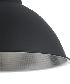 GLOBOSTAR® LOUVE 01176 Vintage Κρεμαστό Φωτιστικό Οροφής με Ντουί 1 x E27 AC 220-240V IP20 - Μαύρο & Ασημί - Μ40 x Π40 x Υ30cm 18 01176 9