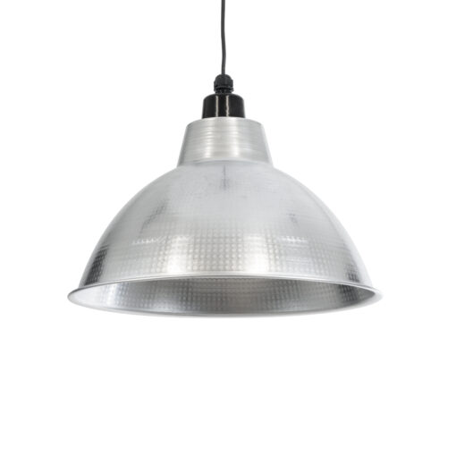 GloboStar® GLOBOSTAR® LOUVE 01178 Vintage Κρεμαστό Φωτιστικό Οροφής με Ντουί 1 x E27 AC 220-240V IP20 - Ασημί - Μ40 x Π40 x Υ30cm
