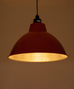 Alternative view of GLOBOSTAR® LOUVE 01177 Vintage Κρεμαστό Φωτιστικό Οροφής με Ντουί 1 x E27 AC 220-240V IP20 - Κόκκινο, Ασημί & Μαύρο - Μ40 x Π40 x Y30cm