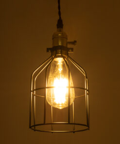 Alternative view of GLOBOSTAR® GALOT 01179 Vintage Κρεμαστό Φωτιστικό Οροφής με Ντουί 1 x E27 AC 220-240V IP20 - Μαύρο & Χρυσό - Μ13.5 x Π13.5 x Y16cm