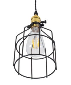 GLOBOSTAR® GALOT 01179 Vintage Κρεμαστό Φωτιστικό Οροφής με Ντουί 1 x E27 AC 220-240V IP20 - Μαύρο & Χρυσό - Μ13.5 x Π13.5 x Y16cm 15 01179 5