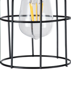 GLOBOSTAR® GALOT 01179 Vintage Κρεμαστό Φωτιστικό Οροφής με Ντουί 1 x E27 AC 220-240V IP20 - Μαύρο & Χρυσό - Μ13.5 x Π13.5 x Y16cm 18 01179 8