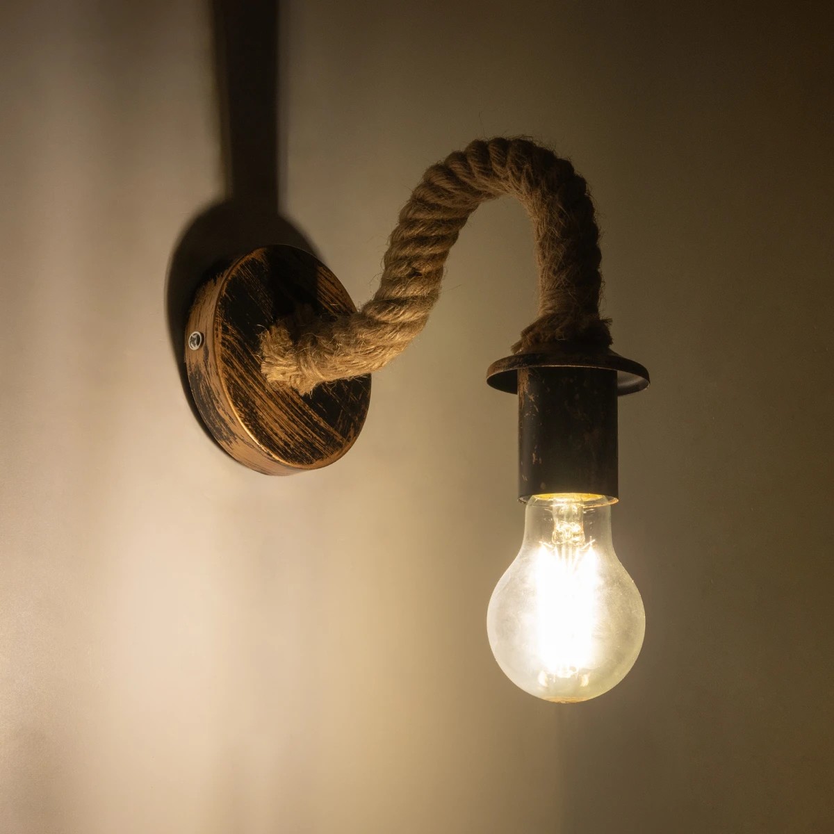 GLOBOSTAR® DAKER 01184 Vintage Φωτιστικό Τοίχου - Απλίκα με Ντουί 1 x E27 AC 220-240V IP20 - Χάλκινο Εφέ Σκουριάς & Μπεζ - Μ21 x Π12 x Υ16cm 4 GLOBOSTAR® DAKER 01184 Vintage Φωτιστικό Τοίχου - Απλίκα με Ντουί 1 x E27 AC 220-240V IP20 - Χάλκινο Εφέ Σκουριάς & Μπεζ - Μ21 x Π12 x Υ16cm - Image 2