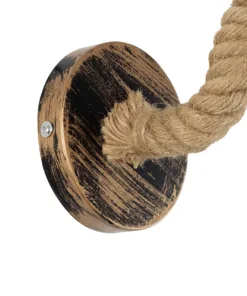 GLOBOSTAR® DAKER 01184 Vintage Φωτιστικό Τοίχου - Απλίκα με Ντουί 1 x E27 AC 220-240V IP20 - Χάλκινο Εφέ Σκουριάς & Μπεζ - Μ21 x Π12 x Υ16cm 13 01184 5