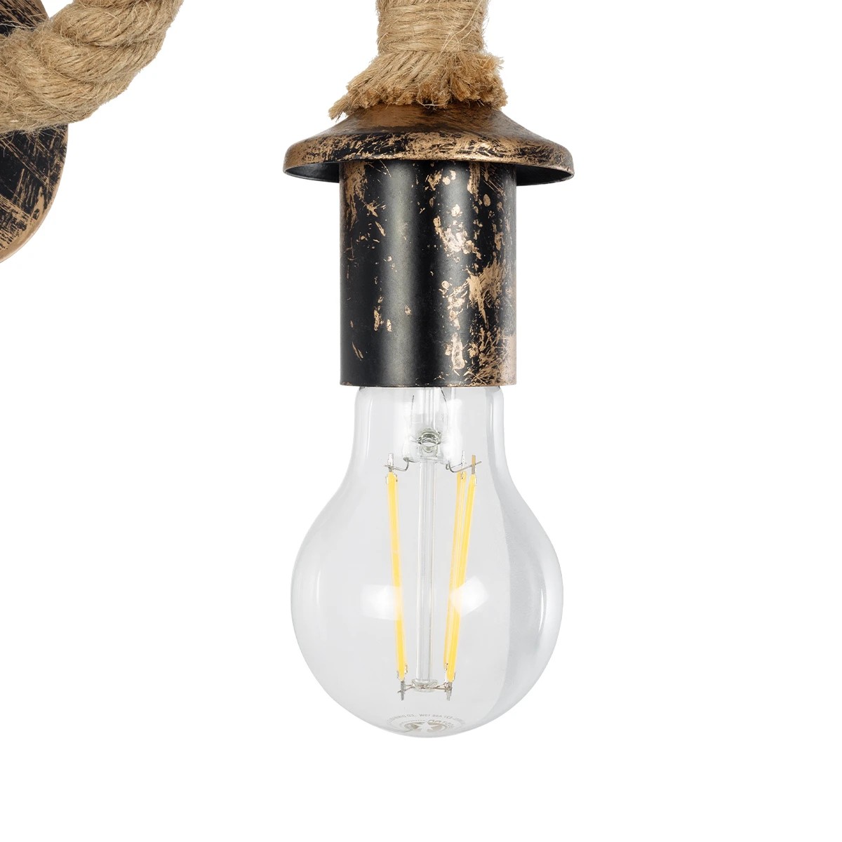 GLOBOSTAR® DAKER 01184 Vintage Φωτιστικό Τοίχου - Απλίκα με Ντουί 1 x E27 AC 220-240V IP20 - Χάλκινο Εφέ Σκουριάς & Μπεζ - Μ21 x Π12 x Υ16cm 9 GLOBOSTAR® DAKER 01184 Vintage Φωτιστικό Τοίχου - Απλίκα με Ντουί 1 x E27 AC 220-240V IP20 - Χάλκινο Εφέ Σκουριάς & Μπεζ - Μ21 x Π12 x Υ16cm - Image 7