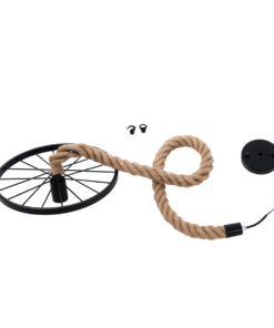 GLOBOSTAR® VELO 01185 Vintage Κρεμαστό Φωτιστικό Οροφής με Ντουί 1 x E27 AC 220-240V IP20 - Μαύρο & Μπεζ - Μ30 x Π30 x Υ12cm 19 01185 10