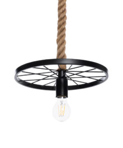 GLOBOSTAR® VELO 01185 Vintage Κρεμαστό Φωτιστικό Οροφής με Ντουί 1 x E27 AC 220-240V IP20 - Μαύρο & Μπεζ - Μ30 x Π30 x Υ12cm 16 01185 7