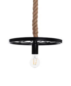 GLOBOSTAR® VELO 01185 Vintage Κρεμαστό Φωτιστικό Οροφής με Ντουί 1 x E27 AC 220-240V IP20 - Μαύρο & Μπεζ - Μ30 x Π30 x Υ12cm 17 01185 8