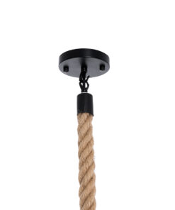 GLOBOSTAR® VELO 01185 Vintage Κρεμαστό Φωτιστικό Οροφής με Ντουί 1 x E27 AC 220-240V IP20 - Μαύρο & Μπεζ - Μ30 x Π30 x Υ12cm 18 01185 9