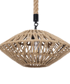 GLOBOSTAR® DOGMA 01187 Boho Κρεμαστό Φωτιστικό Οροφής με Ντουί 1 x E27 AC 220-240V IP20 - Μπεζ - Μ40 x Π40 x Υ20cm 15 01187 5