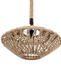 GLOBOSTAR® DOGMA 01187 Boho Κρεμαστό Φωτιστικό Οροφής με Ντουί 1 x E27 AC 220-240V IP20 - Μπεζ - Μ40 x Π40 x Υ20cm 16 01187 6