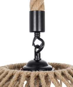 GLOBOSTAR® DOGMA 01187 Boho Κρεμαστό Φωτιστικό Οροφής με Ντουί 1 x E27 AC 220-240V IP20 - Μπεζ - Μ40 x Π40 x Υ20cm 19 01187 9