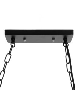 GLOBOSTAR® TYMEN 01189 Boho Κρεμαστό Φωτιστικό Οροφής με Ντουί 3 x E27 AC 220-240V IP20 - Μαύρο & Μπεζ - Μ85 x Π18.5 x Υ20cm 22 01189 12