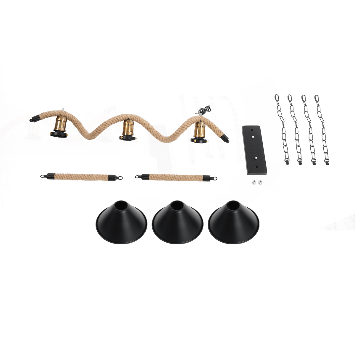 GLOBOSTAR® TYMEN 01189 Boho Κρεμαστό Φωτιστικό Οροφής με Ντουί 3 x E27 AC 220-240V IP20 - Μαύρο & Μπεζ - Μ85 x Π18.5 x Υ20cm 13 GLOBOSTAR® TYMEN 01189 Boho Κρεμαστό Φωτιστικό Οροφής με Ντουί 3 x E27 AC 220-240V IP20 - Μαύρο & Μπεζ - Μ85 x Π18.5 x Υ20cm - Image 11