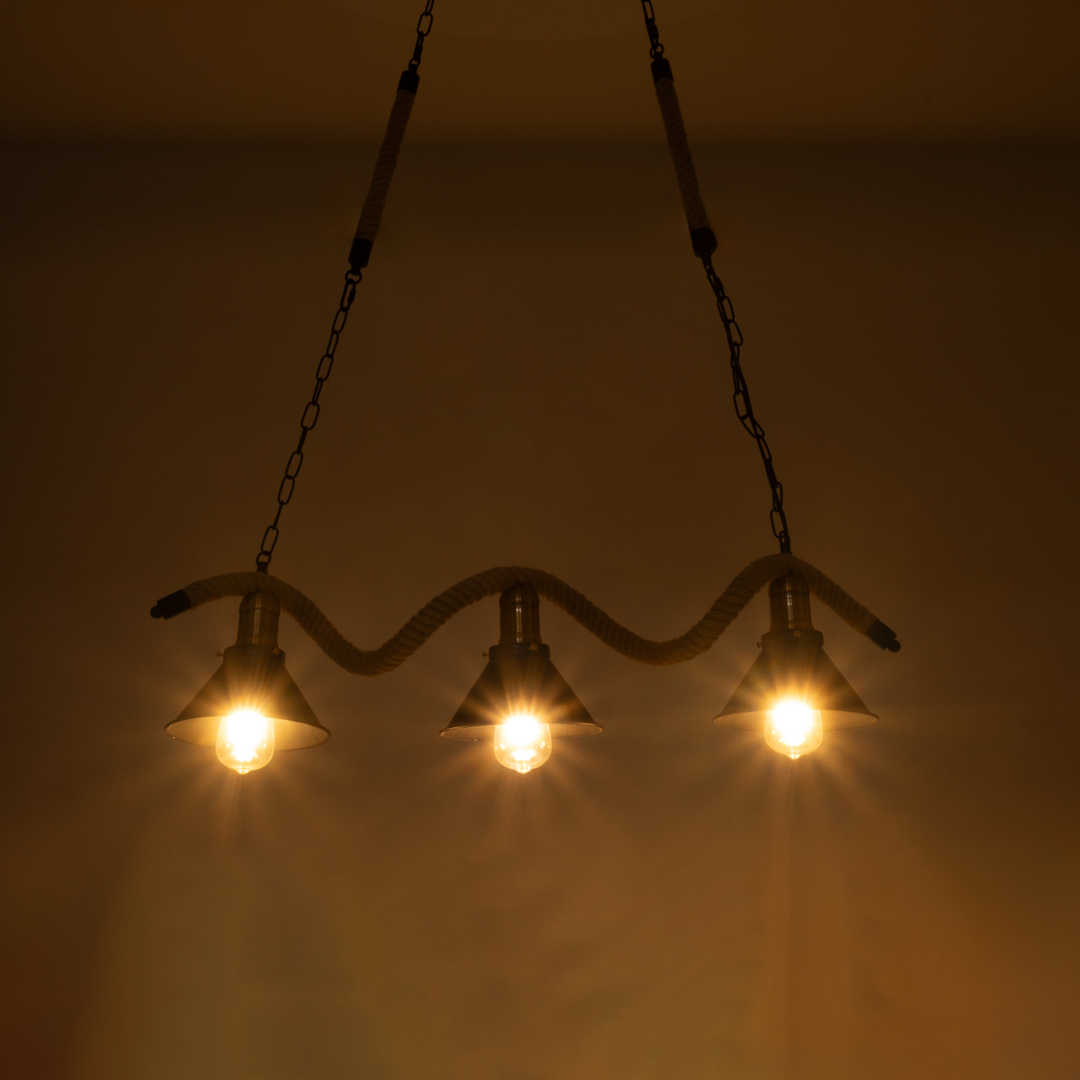 GLOBOSTAR® TYMEN 01189 Boho Κρεμαστό Φωτιστικό Οροφής με Ντουί 3 x E27 AC 220-240V IP20 - Μαύρο & Μπεζ - Μ85 x Π18.5 x Υ20cm 4 GLOBOSTAR® TYMEN 01189 Boho Κρεμαστό Φωτιστικό Οροφής με Ντουί 3 x E27 AC 220-240V IP20 - Μαύρο & Μπεζ - Μ85 x Π18.5 x Υ20cm - Image 2