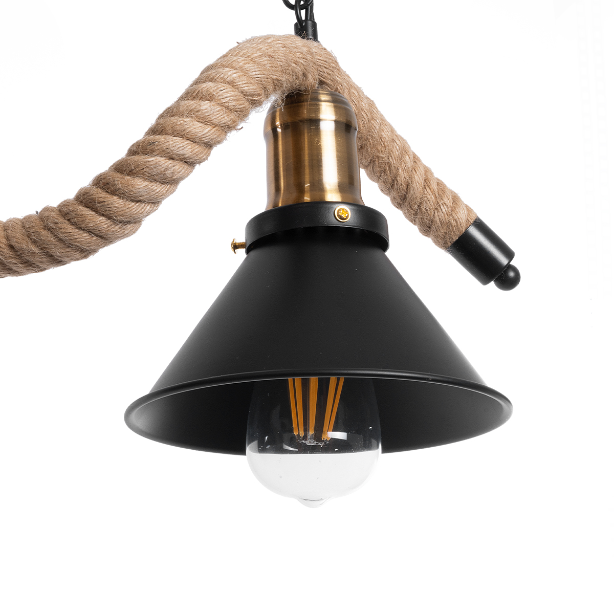 GLOBOSTAR® TYMEN 01189 Boho Κρεμαστό Φωτιστικό Οροφής με Ντουί 3 x E27 AC 220-240V IP20 - Μαύρο & Μπεζ - Μ85 x Π18.5 x Υ20cm 8 GLOBOSTAR® TYMEN 01189 Boho Κρεμαστό Φωτιστικό Οροφής με Ντουί 3 x E27 AC 220-240V IP20 - Μαύρο & Μπεζ - Μ85 x Π18.5 x Υ20cm - Image 6