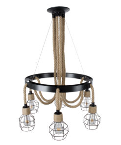 GLOBOSTAR® HELLET 01193 Vintage Κρεμαστό Φωτιστικό Οροφής με Ντουί 6 x E27 AC 220-240V IP20 - Μαύρο & Πράσινο - Μ72 x Π72 x Υ80cm 33 01193 13