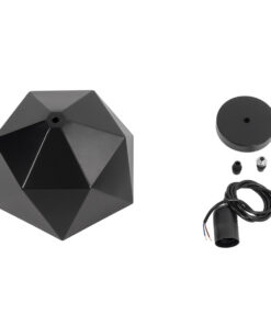 GLOBOSTAR® HEXAGON 01194 Μοντέρνο Κρεμαστό Φωτιστικό Οροφής με Ντουί 1 x E27 AC 220-240V IP20 - Μαύρο & Χρυσό - Μ25 x Π25 x Υ15cm 21 01194 11