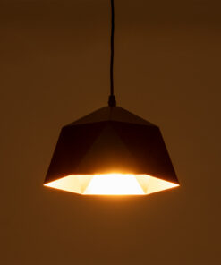 Alternative view of GLOBOSTAR® HEXAGON 01194 Μοντέρνο Κρεμαστό Φωτιστικό Οροφής με Ντουί 1 x E27 AC 220-240V IP20 - Μαύρο & Χρυσό - Μ25 x Π25 x Υ15cm