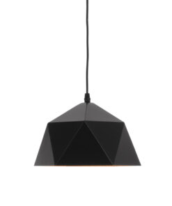 GLOBOSTAR® HEXAGON 01194 Μοντέρνο Κρεμαστό Φωτιστικό Οροφής με Ντουί 1 x E27 AC 220-240V IP20 - Μαύρο & Χρυσό - Μ25 x Π25 x Υ15cm 15 01194 5