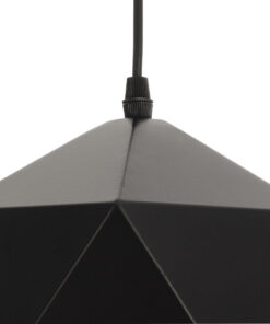 GLOBOSTAR® HEXAGON 01194 Μοντέρνο Κρεμαστό Φωτιστικό Οροφής με Ντουί 1 x E27 AC 220-240V IP20 - Μαύρο & Χρυσό - Μ25 x Π25 x Υ15cm 19 01194 9