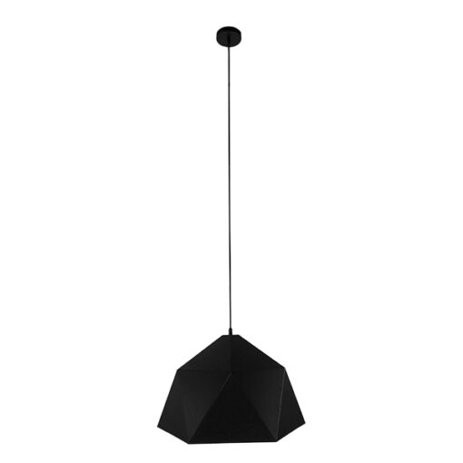 GloboStar® GLOBOSTAR® HEXAGON 01195 Μοντέρνο Κρεμαστό Φωτιστικό Οροφής με Ντουί 1 x E27 AC 220-240V IP20 - Μαύρο & Χρυσό - Μ46 x Π46 x Υ25cm