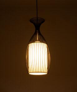 Alternative view of GLOBOSTAR® REA 01196 Μοντέρνο Κρεμαστό Φωτιστικό Οροφής με Ντουί 1 x E27 AC 220-240V IP20 - Μαύρο & Λευκό - Μ18 x Π18 x Υ43cm