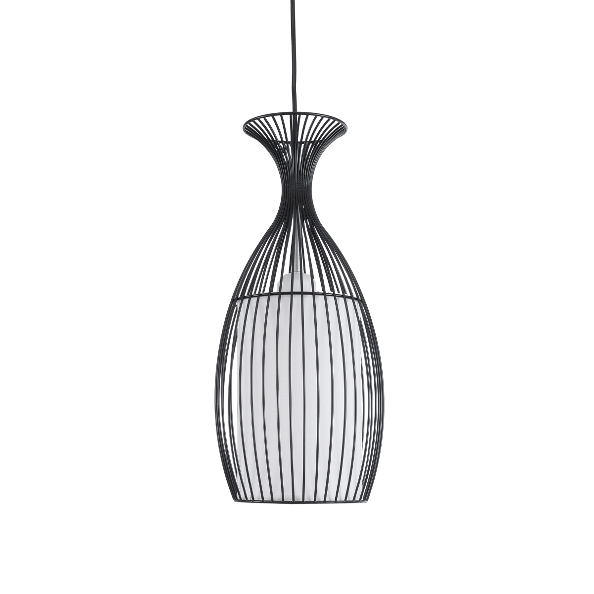 GLOBOSTAR® REA 01196 Μοντέρνο Κρεμαστό Φωτιστικό Οροφής με Ντουί 1 x E27 AC 220-240V IP20 - Μαύρο & Λευκό - Μ18 x Π18 x Υ43cm 6 GLOBOSTAR® REA 01196 Μοντέρνο Κρεμαστό Φωτιστικό Οροφής με Ντουί 1 x E27 AC 220-240V IP20 - Μαύρο & Λευκό - Μ18 x Π18 x Υ43cm - Image 4