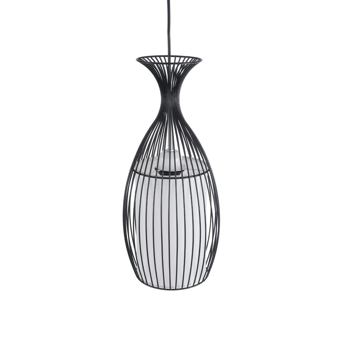 GLOBOSTAR® REA 01196 Μοντέρνο Κρεμαστό Φωτιστικό Οροφής με Ντουί 1 x E27 AC 220-240V IP20 - Μαύρο & Λευκό - Μ18 x Π18 x Υ43cm 7 GLOBOSTAR® REA 01196 Μοντέρνο Κρεμαστό Φωτιστικό Οροφής με Ντουί 1 x E27 AC 220-240V IP20 - Μαύρο & Λευκό - Μ18 x Π18 x Υ43cm - Image 5