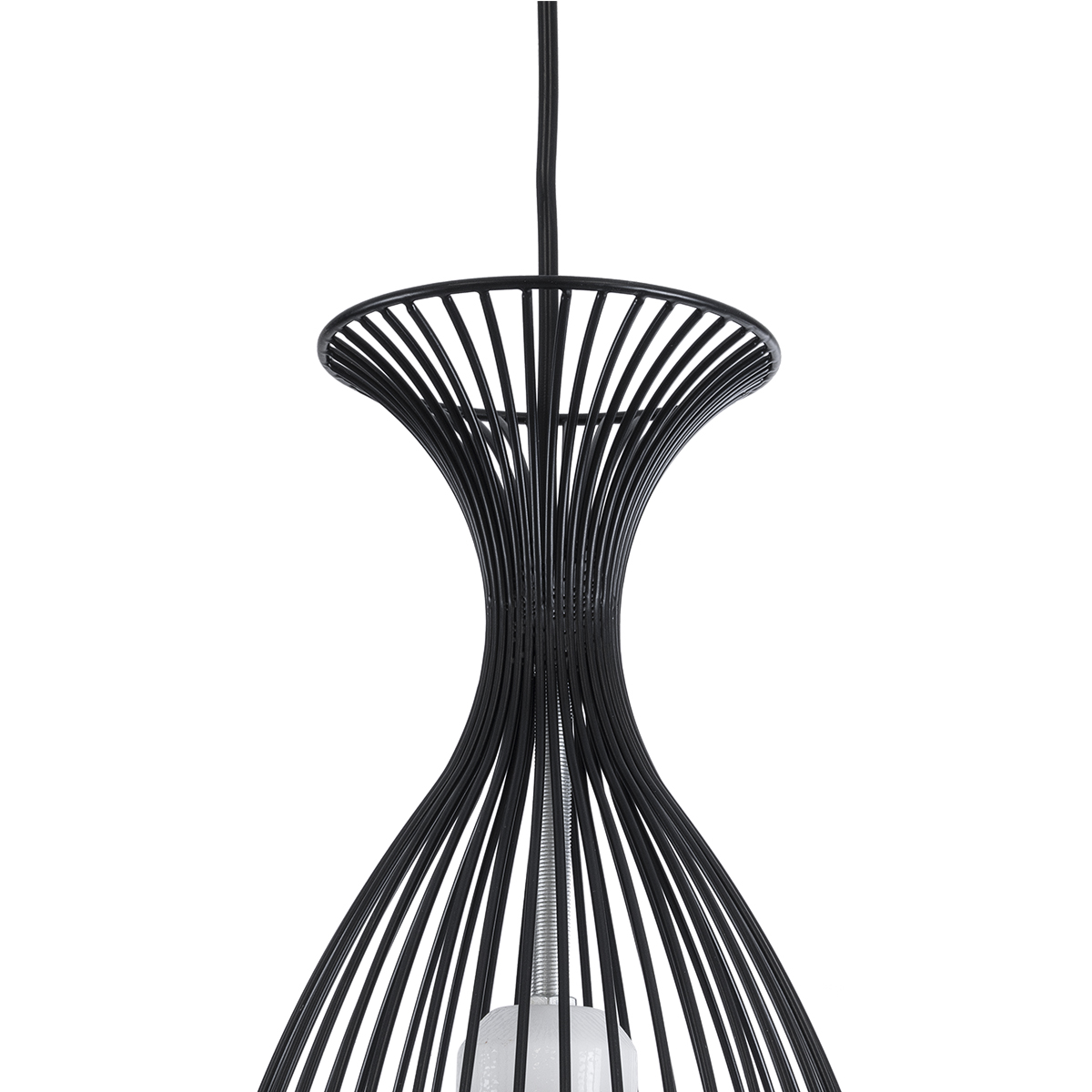 GLOBOSTAR® REA 01196 Μοντέρνο Κρεμαστό Φωτιστικό Οροφής με Ντουί 1 x E27 AC 220-240V IP20 - Μαύρο & Λευκό - Μ18 x Π18 x Υ43cm 10 GLOBOSTAR® REA 01196 Μοντέρνο Κρεμαστό Φωτιστικό Οροφής με Ντουί 1 x E27 AC 220-240V IP20 - Μαύρο & Λευκό - Μ18 x Π18 x Υ43cm - Image 8