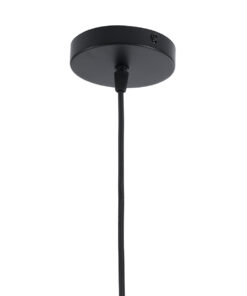 GLOBOSTAR® REA 01196 Μοντέρνο Κρεμαστό Φωτιστικό Οροφής με Ντουί 1 x E27 AC 220-240V IP20 - Μαύρο & Λευκό - Μ18 x Π18 x Υ43cm 20 01196 9