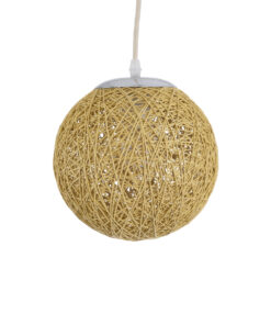 GLOBOSTAR® OCEANA 01200 Boho Κρεμαστό Φωτιστικό Οροφής με Ντουί 1 x E27 AC 220-240V IP20 - Μπεζ - Μ20 x Π20 x Υ20cm 14 01200 5