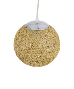 GLOBOSTAR® OCEANA 01200 Boho Κρεμαστό Φωτιστικό Οροφής με Ντουί 1 x E27 AC 220-240V IP20 - Μπεζ - Μ20 x Π20 x Υ20cm 16 01200 7