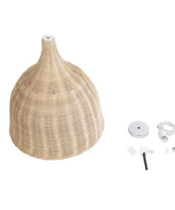 GLOBOSTAR® BAHAMAS 01203 Boho Κρεμαστό Φωτιστικό Οροφής με Ντουί 1 x E27 AC 220-240V IP20 - Μπεζ - Μ45 x Π45 x Υ47cm 21 01203 11