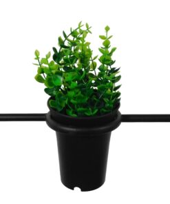 GLOBOSTAR® FLOWERPOT 10001209 Μοντέρνο Κρεμαστό Φωτιστικό Οροφής με Ντουί 1 x E27 AC 220-240V IP20 - Μαύρο & Πράσινο - Μ34 x Π34 x Y34cm 15 01209 1 5
