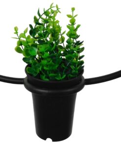 GLOBOSTAR® FLOWERPOT 10001210 Μοντέρνο Κρεμαστό Φωτιστικό Οροφής με Ντουί 1 x E27 AC 220-240V IP20 - Μαύρο & Πράσινο - Μ27 x Π27 x Υ40cm 15 01210 1 5