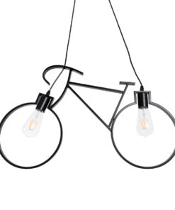 GLOBOSTAR® BIKE 01213 Vintage Κρεμαστό Φωτιστικό Οροφής με Ντουί 2 x E27 AC 220-240V IP20 - Μαύρο - Μ67 x Π3.5 x Υ41cm 13 01213 5