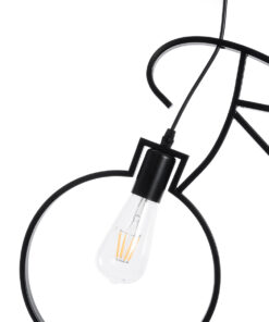 GLOBOSTAR® BIKE 01213 Vintage Κρεμαστό Φωτιστικό Οροφής με Ντουί 2 x E27 AC 220-240V IP20 - Μαύρο - Μ67 x Π3.5 x Υ41cm 15 01213 7
