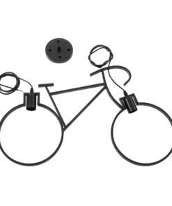 GLOBOSTAR® BIKE 01213 Vintage Κρεμαστό Φωτιστικό Οροφής με Ντουί 2 x E27 AC 220-240V IP20 - Μαύρο - Μ67 x Π3.5 x Υ41cm 17 01213 9