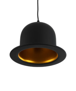 GLOBOSTAR® CHARLO 01214 Vintage Κρεμαστό Φωτιστικό Οροφής με Ντουί 1 x E27 AC 220-240V IP20 - Μαύρο & Χρυσό - Μ26 x Π26 x Υ16cm 16 01214 6