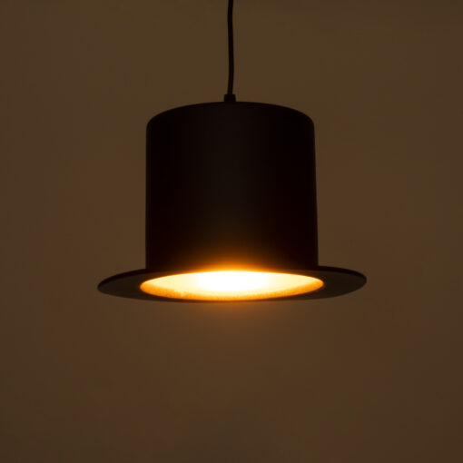 GloboStar® GLOBOSTAR® SHERLOCK 01215 Vintage Κρεμαστό Φωτιστικό Οροφής με Ντουί 1 x E27 AC 220-240V IP20 - Μαύρο & Χρυσό - Μ26 x Π26 x Υ16cm