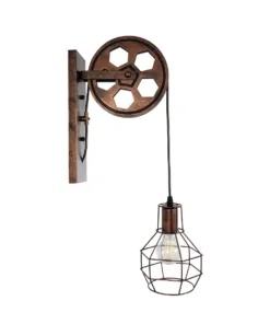 GLOBOSTAR® RYDON 01216 Vintage Φωτιστικό Τοίχου - Απλίκα με Ντουί 1 x E27 AC 220-240V IP20 - Χάλκινο Εφέ Σκουριάς - Μ15 x Π24 x Υ70cm 10 01216 3