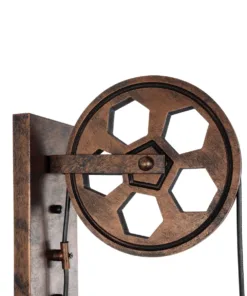 GLOBOSTAR® RYDON 01216 Vintage Φωτιστικό Τοίχου - Απλίκα με Ντουί 1 x E27 AC 220-240V IP20 - Χάλκινο Εφέ Σκουριάς - Μ15 x Π24 x Υ70cm 12 01216 5