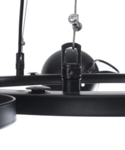 GLOBOSTAR® LINNYA 01219 Μοντέρνο Κρεμαστό Φωτιστικό Οροφής με Ντουί 8 x E27 AC 220-240V IP20 - Μαύρο - Μ78 x Π78 x Υ10cm 22 01219 11