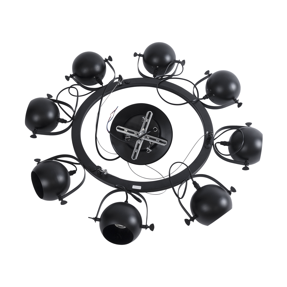 GLOBOSTAR® LINNYA 01219 Μοντέρνο Κρεμαστό Φωτιστικό Οροφής με Ντουί 8 x E27 AC 220-240V IP20 - Μαύρο - Μ78 x Π78 x Υ10cm 13 GLOBOSTAR® LINNYA 01219 Μοντέρνο Κρεμαστό Φωτιστικό Οροφής με Ντουί 8 x E27 AC 220-240V IP20 - Μαύρο - Μ78 x Π78 x Υ10cm - Image 11