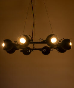 Alternative view of GLOBOSTAR® LINNYA 01219 Μοντέρνο Κρεμαστό Φωτιστικό Οροφής με Ντουί 8 x E27 AC 220-240V IP20 - Μαύρο - Μ78 x Π78 x Υ10cm